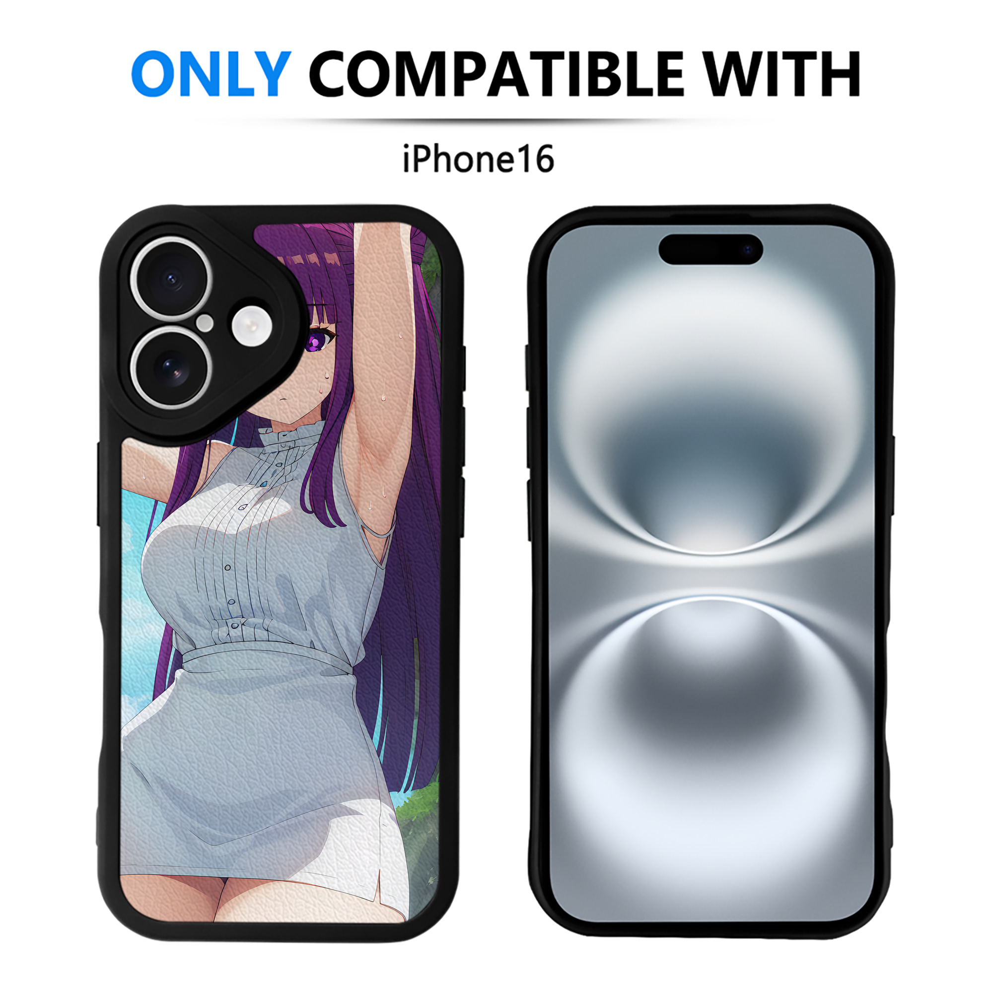 （画像用） 葬送のフリーレン Frieren 【iPhone 16シリーズ対応】シリコンスマホケース（レザー調） 材質：シリコン